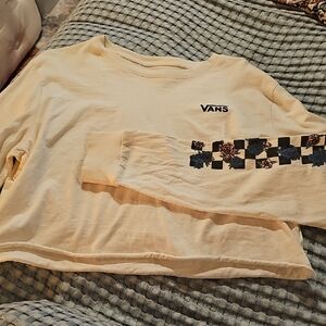 Vans Off-White Floral Checkered Crop Top
